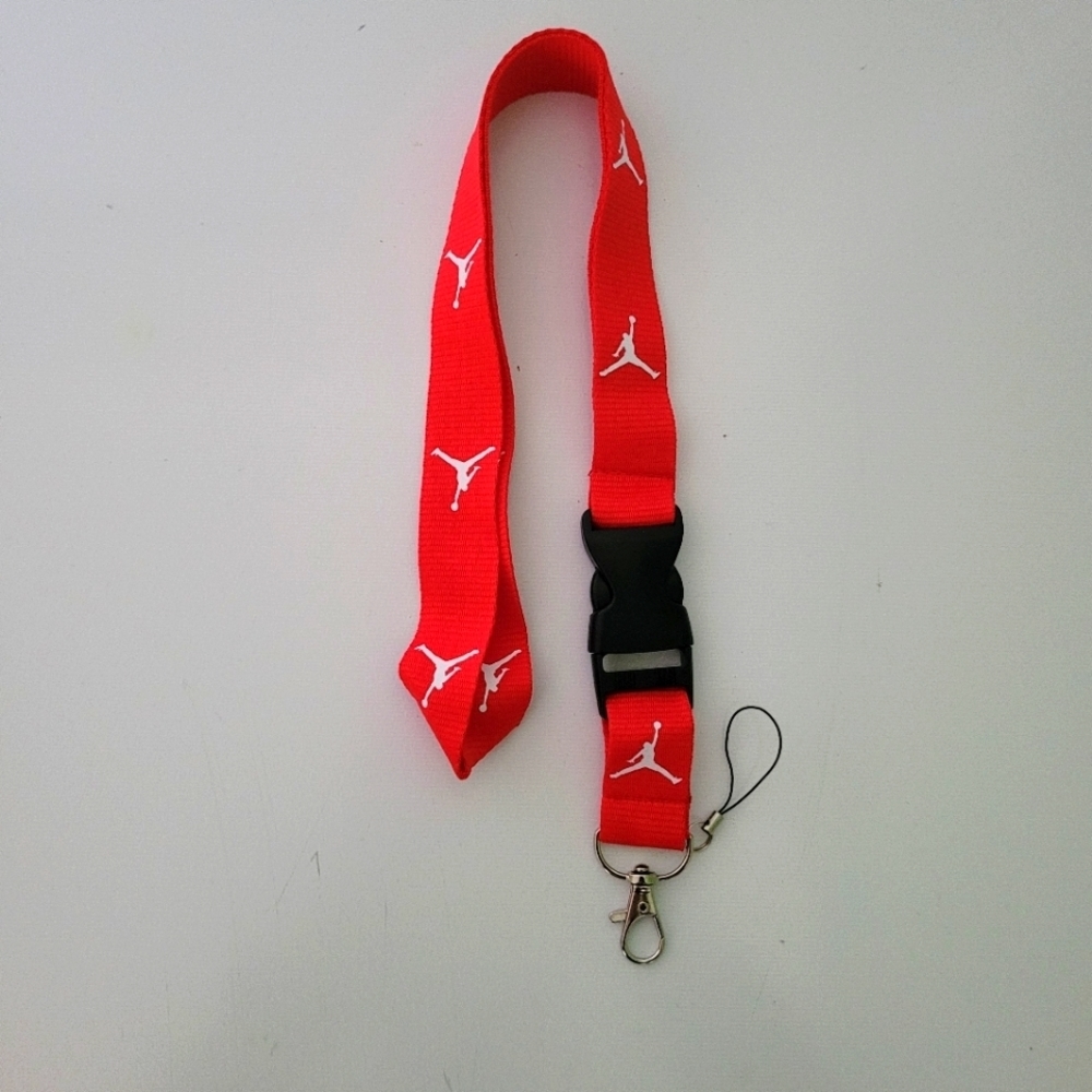 Jordan Red One Size Lanyard with Clip - Picture 4 of 6